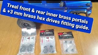 TRX 4 Treal inner portal housing and +3mm hex adapters fitting guide