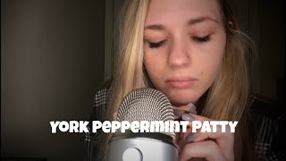 ASMR-(SATISFYING) BINAURAL- pulling apart York Peppermint Patties/sizzles/eating/ slow mouth sounds