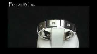 Pompeii3 Inc. Mens Princess Cut Diamond White Gold Wedding Ring Band