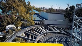 Freeway Coaster Roller Coaster Roundtrip Front POV at Adventure City Anaheim, CA Hobby City Complex