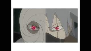 Kakashi \u0026 Obito awaken the Mangekyo Sharingan.