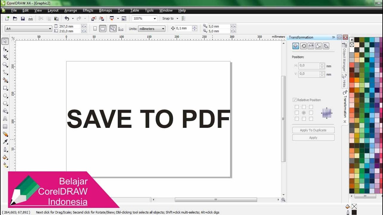 Menyimpan File CorelDRAW Menjadi PDF | Belajar CorelDRAW - YouTube