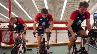 SKILLS \u0026 DRILLS WITH ENGLAND RUGBY SEVENS - WATT BIKE CHALLENGE