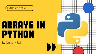 Arrays in Python | Python Array Operation | Python Tutorial for Beginner