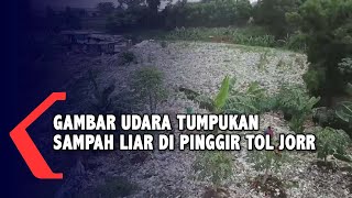 [Gambar Udara] Tumpukan Sampah di Dekat Jalan Tol di Bekasi