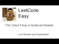 1752. Check if Array Is Sorted and Rotated (Leetcode Easy)