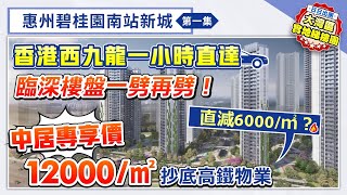 惠州碧桂園南站新城1｜臨深樓盤一劈再劈 直減6000/㎡！中居專享價 12000/㎡起抄底高鐵物業 香港西九龍一小時直達 【中居地產-實地回訪】@ZJproperty