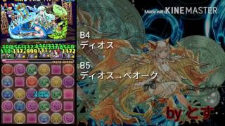 【パズドラ】 ミル降臨下周回 劉備×ディオス(ディオス側非ガチャ)