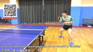 Table Tennis Training Diary  Episode Eight《乒乓球训练日记》第8集：直拍侧身位正手连续发力打（国家队示范） 教学视频（中英）