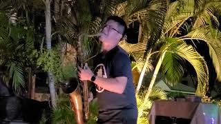 《三年的舊情》永康小才子Tony臨時接受點歌  用曾團長次中音saxophone演出  市川昭介曲《浮萍人生》吉岡治/黃敏詞:Just Jazz20200602永康探索紀實