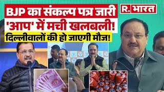 महिलाओं को हर महीने 2500 रुपये, LPG सिलेंडर पर 500 की सब्सिडी, BJP ने जारी किया घोषणा पत्र | Delhi