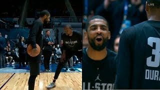Kyrie Irving vs Kevin Durant at All-Star Practice | Team LeBron