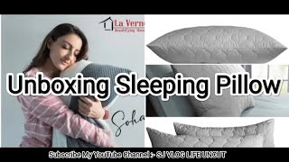 Unboxing LA VERNE LUXURY Microfibre Geometric Sleeping Pillow \u0026 First Look #miniunboxing #pillow