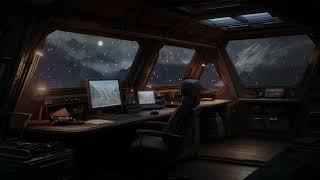 Radio Chatter \u0026 Snowstorm From Exoplanet Science Base. Sci-Fi Ambiance for Sleep, Study, Relaxation