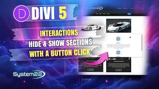 Divi 5 Show & Hide Sections on Button Click (No Code!) – NEW Interactions Feature