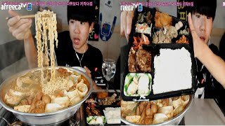 중3BJ파투의 부대찌개.편의점도시락먹방 Eating Show