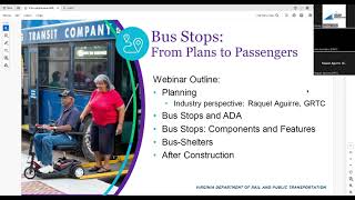 "Bus Stops: From Planning to Passengers" VTA/DRPT Lunch & Learn