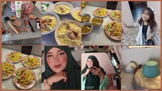 صبيحة العيد🌷عيدكم مبارك❤️بديت بالمرقة الحمرا والخضر وطعام💪واش لبسنا🥰رحنا عند خوالي😂جيت درت العشا❤️