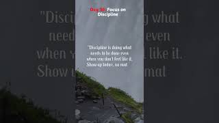 # Day 36 Focus on Discipline #singularsolutionsmotivation #motivation