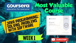 Coursera Java Programming: Solving Problems with Software Week 1 Solutions || Java Programming 🥰🥰🥰🥰