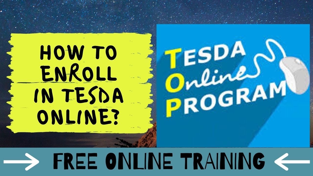 How To Enroll In Tesda Online Free Training Course Tutorial Youtube