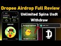 Dropee Airdrop Wallet Connect | Dropee Airdrop $10 Usdt Withdraw | Dropee Airdrop Listing Date