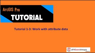 Tutorial 1 3 Work with attribute data