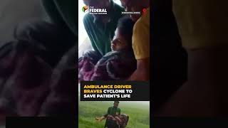 #Odisha: #Ambulance driver carries patient to hospital amid raging #cyclone | Viral Video