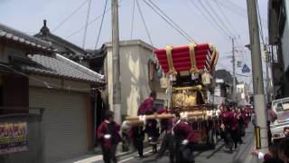 淡路だんじり　平成22年度　阿万亀岡八幡神社春祭り　道中　筒井2