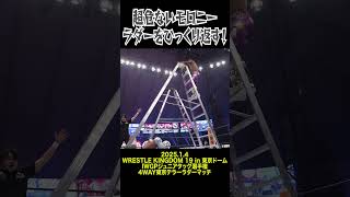 【新日本プロレス】超危ないモロニー ラダーをひっくり返す！ #shorts