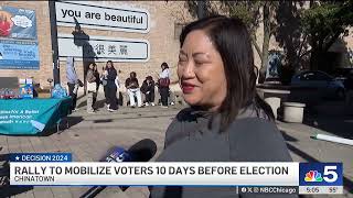 Asian American community groups rally to get out the vote in Chicago's Chinatown