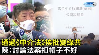 通過《中介法》挨批變綠共　陳時中：討論法案扣帽子不好@ChinaTimes