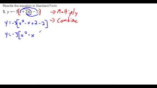Rewrite Factored Form into Standard Form