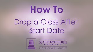 How to Drop a Class After Start Date