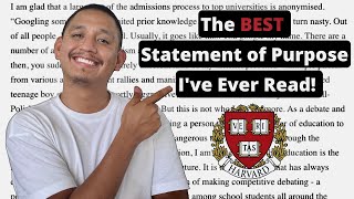 THE BEST STATEMENT OF PURPOSE I HAVE EVER READ!!! | Harvard Graduate School of Education Example