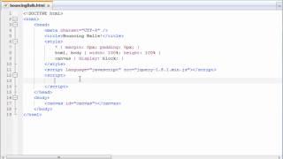 HTML5 Canvas Tutorial - Bouncing Balls! (1/7)