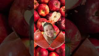 Beautiful Color Red Apple 🍎 #shorts #satisfying #red #apple #fruitcutting #cutting #viral #funny