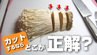 えのきだけの石づき、どこで切るのが正解？どこまで食べられるのか実際に検証してみた！