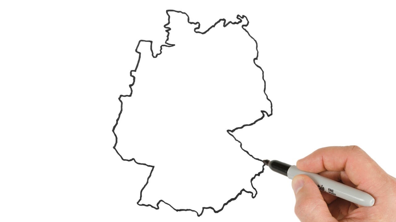 How To Draw Germany Map Outline Countries Maps Drawing Youtube