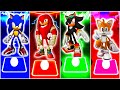 Sonic vs Knuckles vs Shadow vs Tails || Tiles Hop EDM Rush