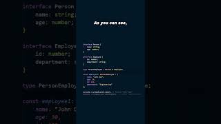 TypeScript Type Intersection #typescript #ts #programming #engineering #javascript #tutorial #coding