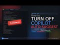 How to Turn Off GitHub Copilot Auto Suggestions in Visual Studio (2026)