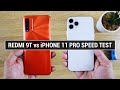 Redmi 9T vs iPhone 11 Pro SPEED TEST | Zeibiz