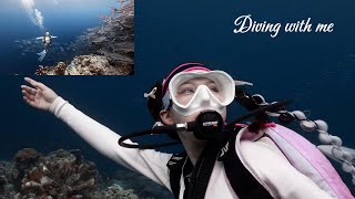 Diving with me 🎥🐠🤿 I Girl Underwater 💙 Swimming Sea I Scubagirl, Freediving \u0026 Music [ep 24]