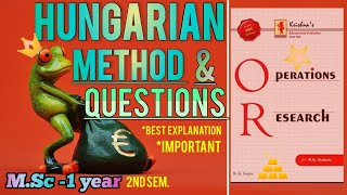 Assignment problem [Easy to solve step by step Hungarian Method | In Hindi | Operation reaserch