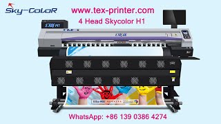 Soft Signage and Vinyl MAX Speed 139 SQM/H 4 Head Skycolor H1 Eco-Solvent Printer