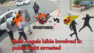Hells Angels bikie arrested after fight with Finks feeder club