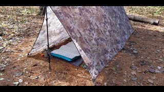 Slumberjack Satellite 10x8 Tarp review! Kryptek Highlander Camo pattern!