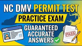 NC DMV PERMIT TEST PRACTICE EXAM WITH GUARANTEED ACCURATE ANSWERS