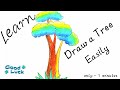 Tree Drawing || Tree Drawing Easily || Amusing Drawing Academy ||